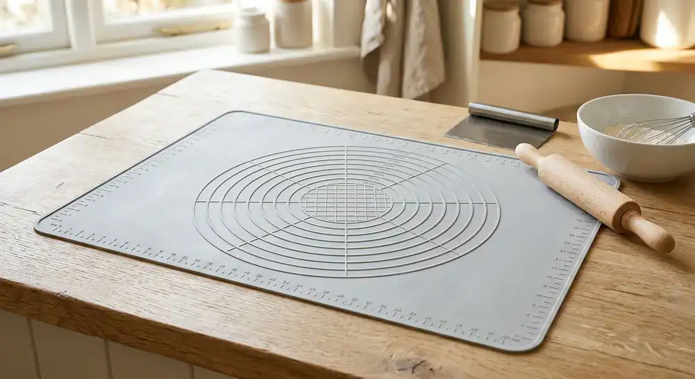 Herbruikbare siliconen bakmat met maatvoering